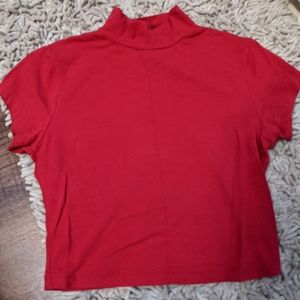 Women's Turtleneck Crop Top Size M